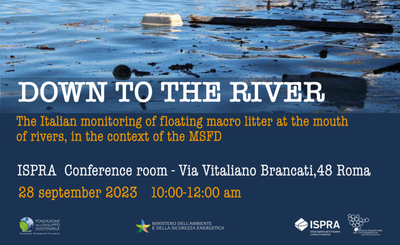 Down to the river - The Italian monitoring of floating macro litter at the mouth of rivers, in the context of the Marine Strategy Framework Directive Down to the river - The Italian monitoring of floating macro litter at the mouth of rivers, in the context of the Marine Strategy Framework Directive